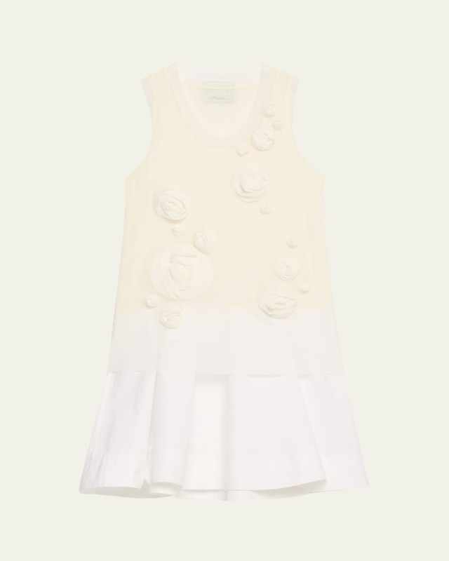 Rosette Double-Layered Tank Dress